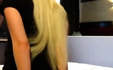 hot blonde hands tied behind back deep mouthfuck